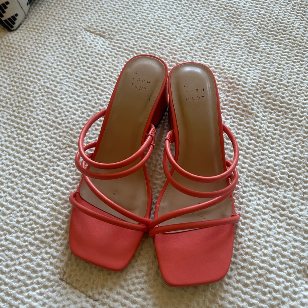 A New Day Women's Pink Strappy Sandals